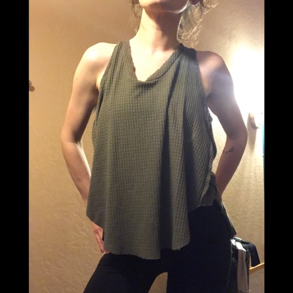 Army Green Slouchy Tank